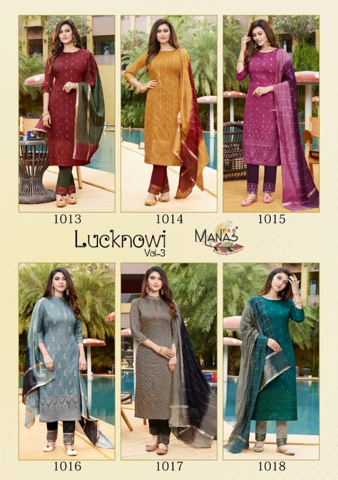 Manas Lucknowi 3 Fancy Festive Wear Designer Ready Made Collection